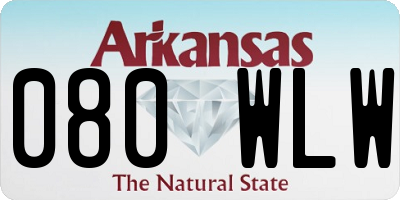 AR license plate 080WLW