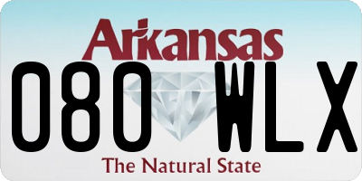 AR license plate 080WLX