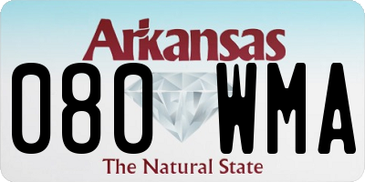 AR license plate 080WMA