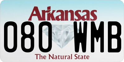 AR license plate 080WMB