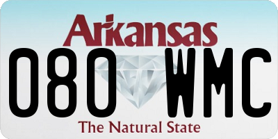 AR license plate 080WMC