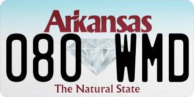 AR license plate 080WMD