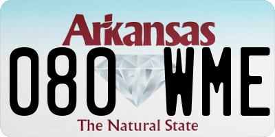 AR license plate 080WME
