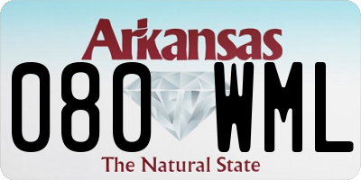 AR license plate 080WML