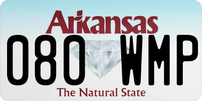 AR license plate 080WMP
