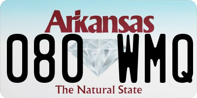 AR license plate 080WMQ