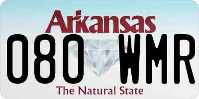 AR license plate 080WMR