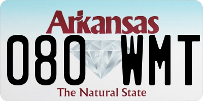 AR license plate 080WMT
