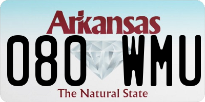 AR license plate 080WMU