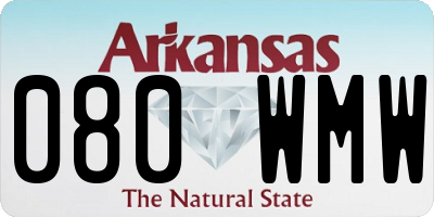AR license plate 080WMW