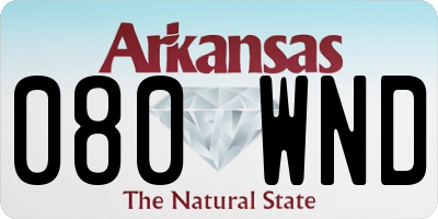 AR license plate 080WND