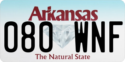 AR license plate 080WNF