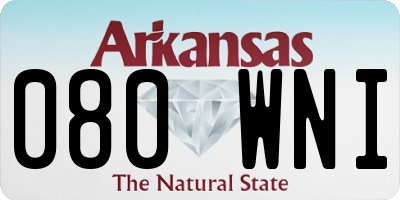 AR license plate 080WNI