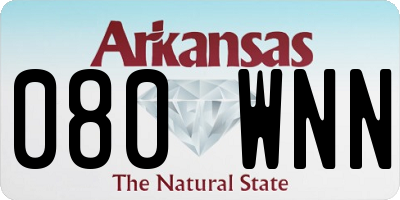AR license plate 080WNN