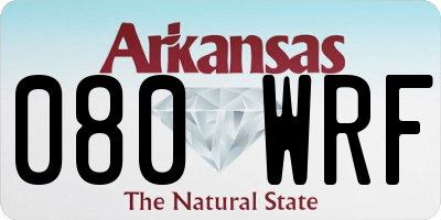 AR license plate 080WRF