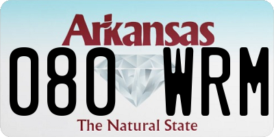 AR license plate 080WRM