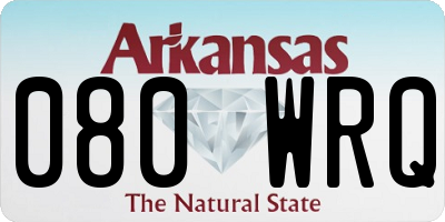 AR license plate 080WRQ