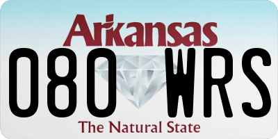 AR license plate 080WRS
