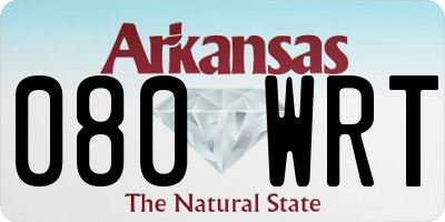 AR license plate 080WRT