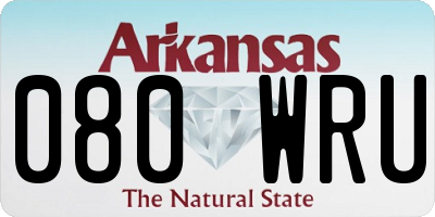 AR license plate 080WRU