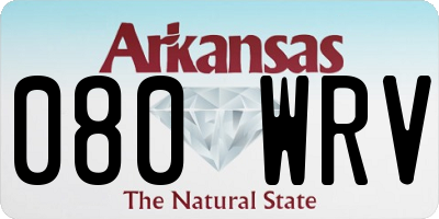 AR license plate 080WRV