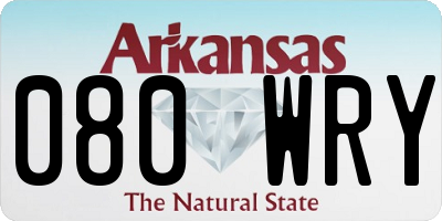 AR license plate 080WRY