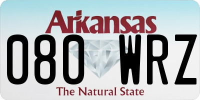 AR license plate 080WRZ