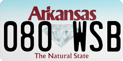 AR license plate 080WSB