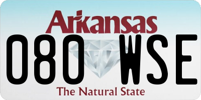 AR license plate 080WSE
