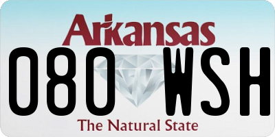 AR license plate 080WSH