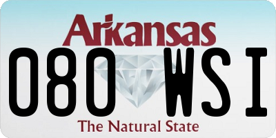 AR license plate 080WSI