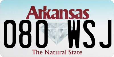 AR license plate 080WSJ