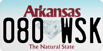 AR license plate 080WSK
