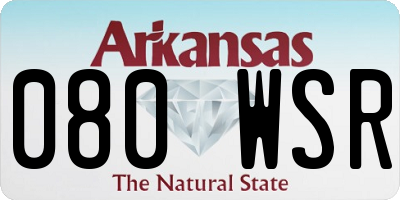 AR license plate 080WSR