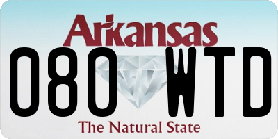 AR license plate 080WTD