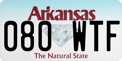 AR license plate 080WTF