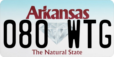 AR license plate 080WTG