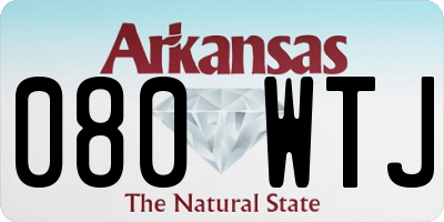 AR license plate 080WTJ