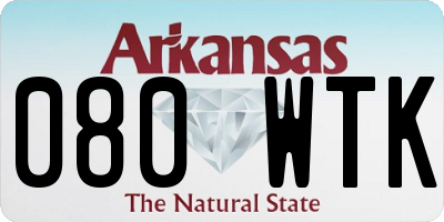 AR license plate 080WTK