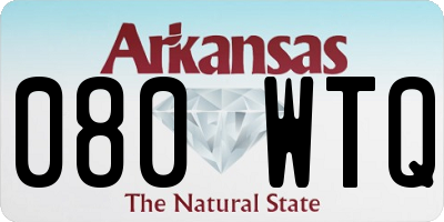 AR license plate 080WTQ