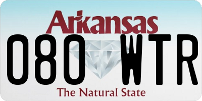 AR license plate 080WTR