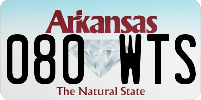 AR license plate 080WTS