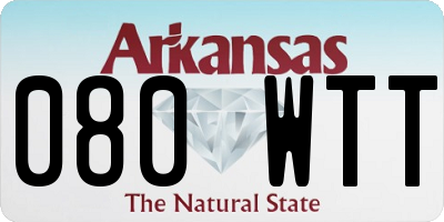 AR license plate 080WTT