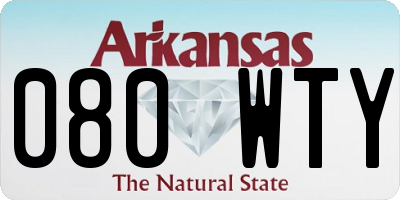 AR license plate 080WTY