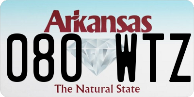 AR license plate 080WTZ
