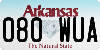 AR license plate 080WUA