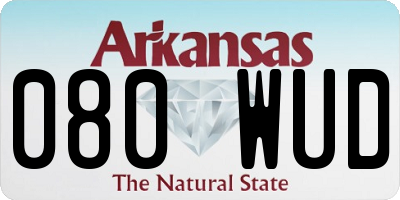 AR license plate 080WUD