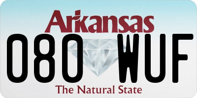 AR license plate 080WUF