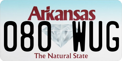 AR license plate 080WUG