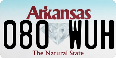AR license plate 080WUH